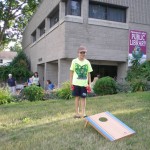 Bean bag toss on the west lawn.